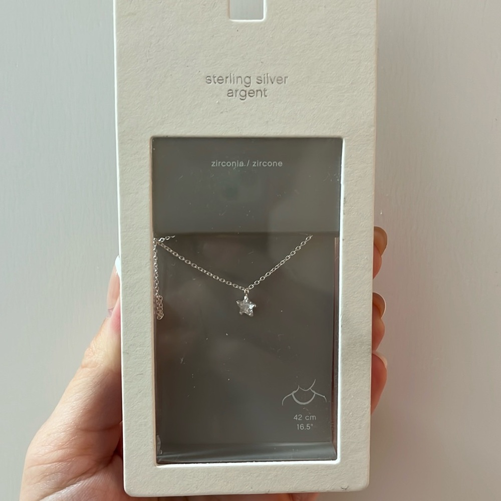 Sterling silver star necklace